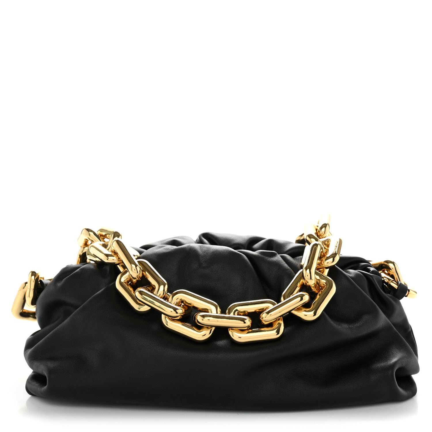 Bottega Veneta Calfskin The Pouch Chain Black