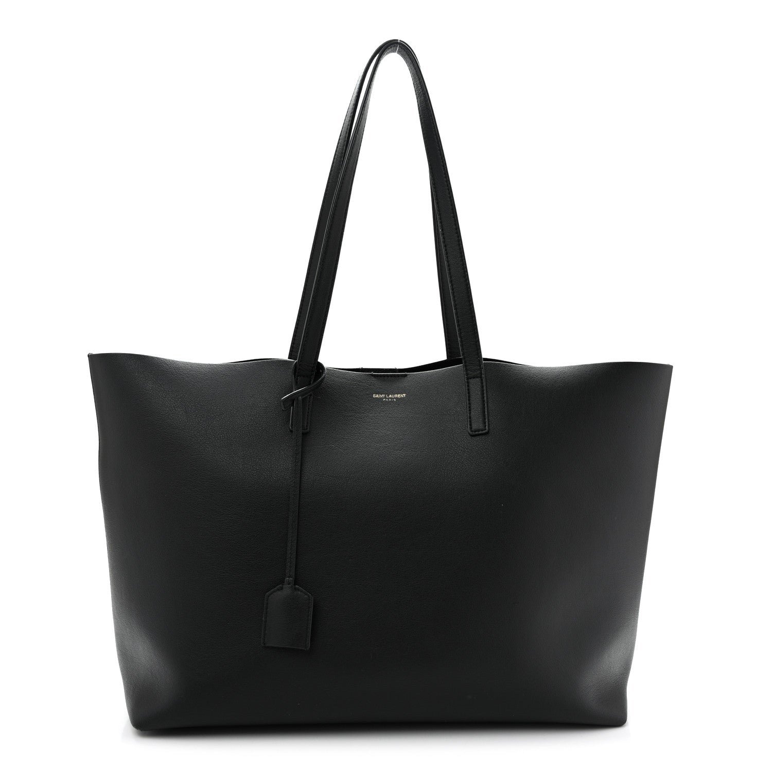 Saint Laurent Calfskin Large Shopping Tote Black