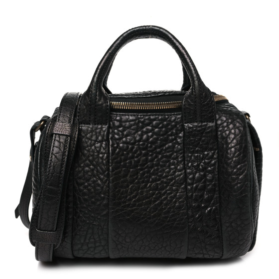 Alexander Wang Pebbled Lambskin Rockie Black Pale Gold Hardware
