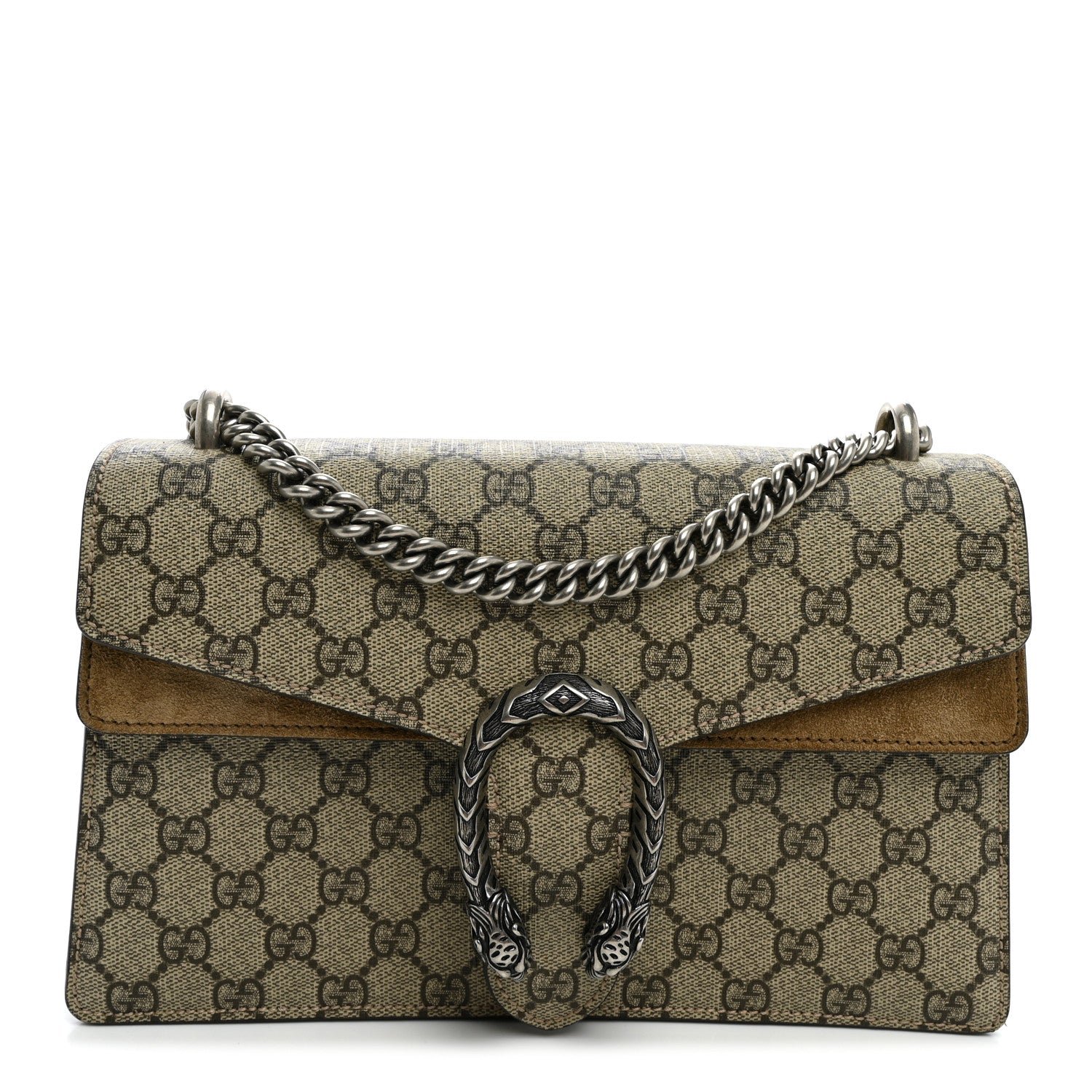 Gucci GG Supreme Monogram Small Dionysus Shoulder Bag Taupe