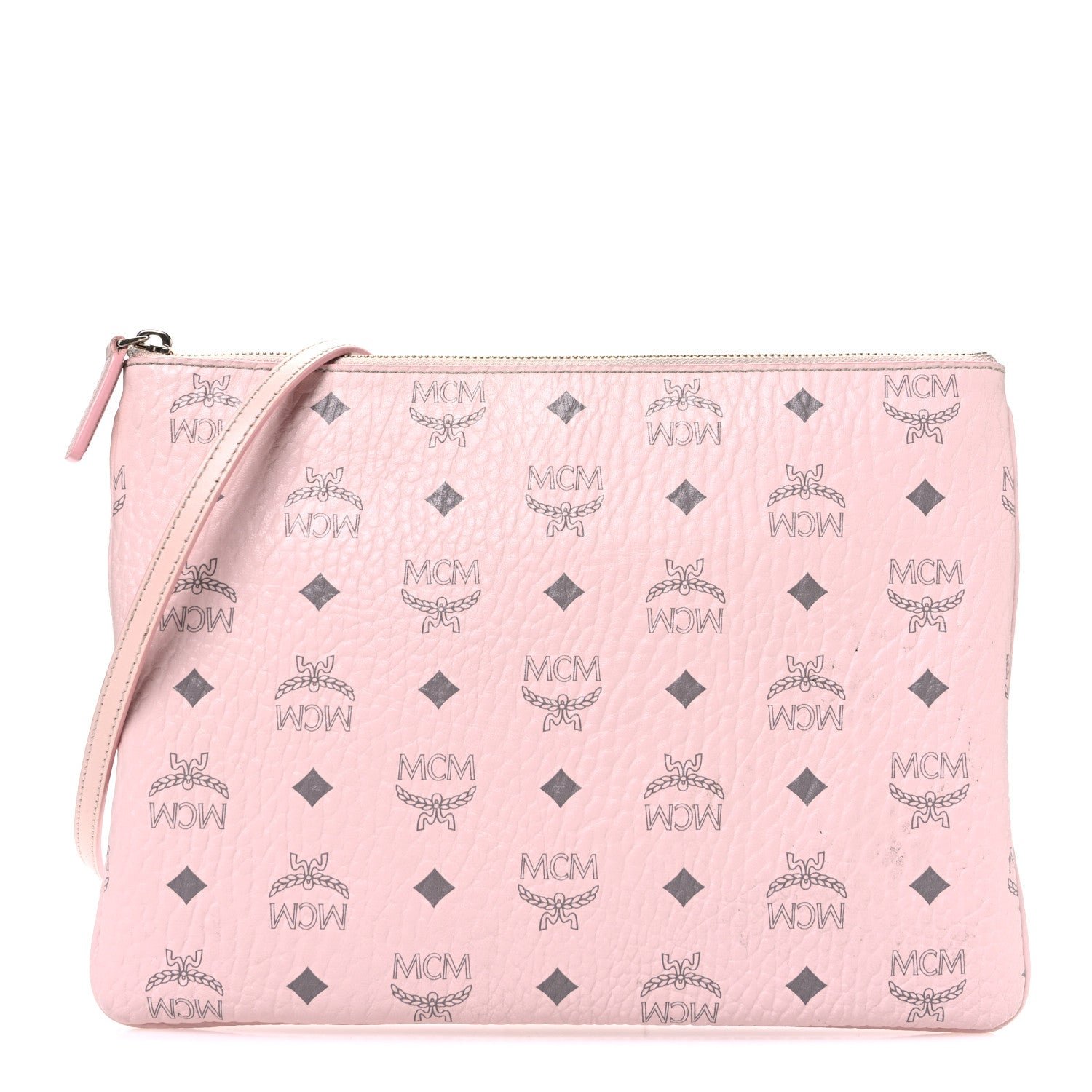 MCM MCM Visetos Medium Crossbody Pouch Soft Pink