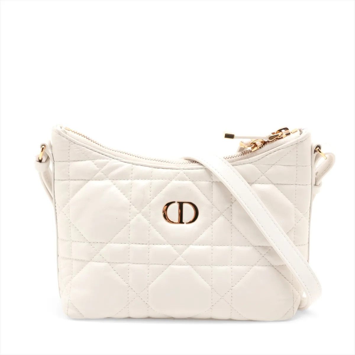 Christian Dior macros Cannage Leather Shoulder bag White Lucky star