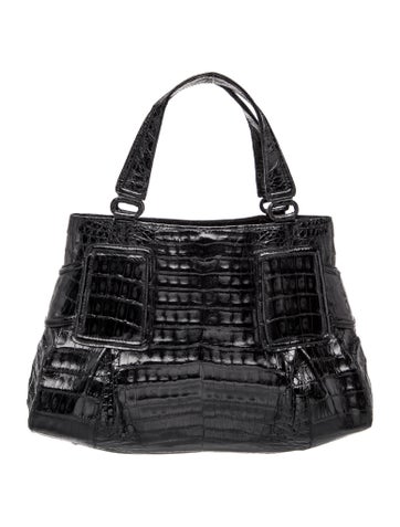 Crocodile Top Handle Bag