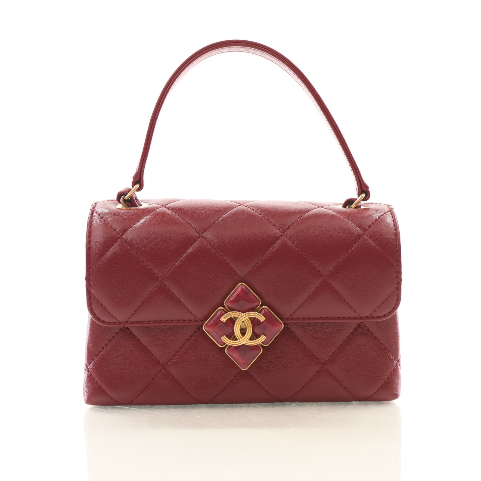 Chanel Mini Lambskin Diamond Lock Flap Bag