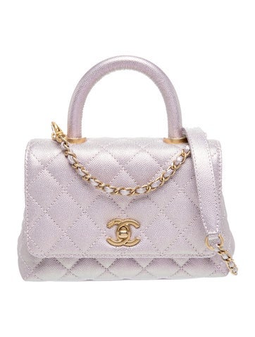 Iridescent Extra Mini Coco Handle Bag