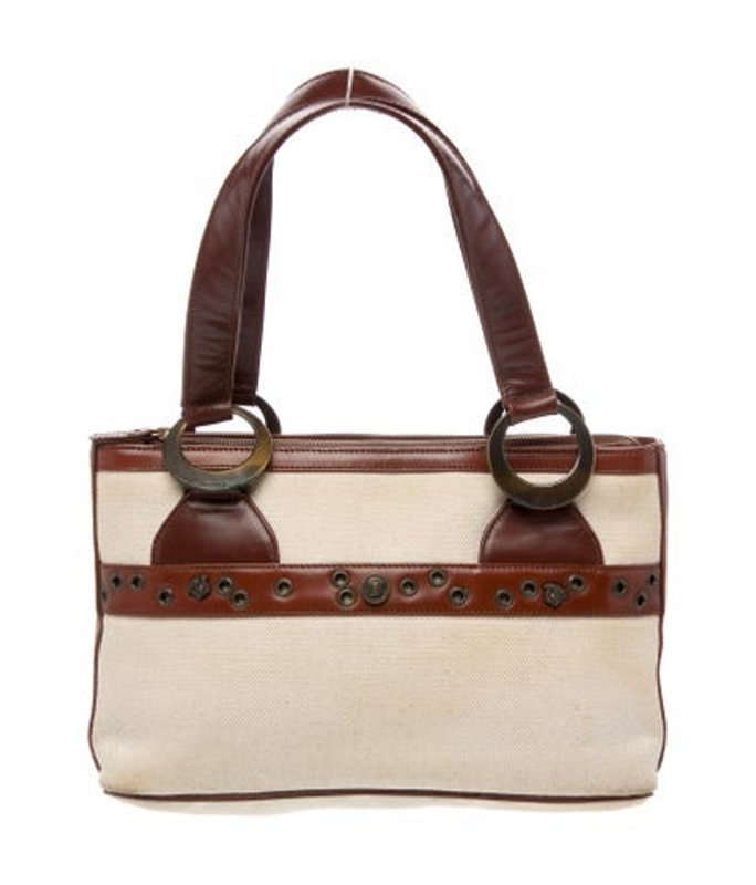 Versace Canvas Top Handle Bag