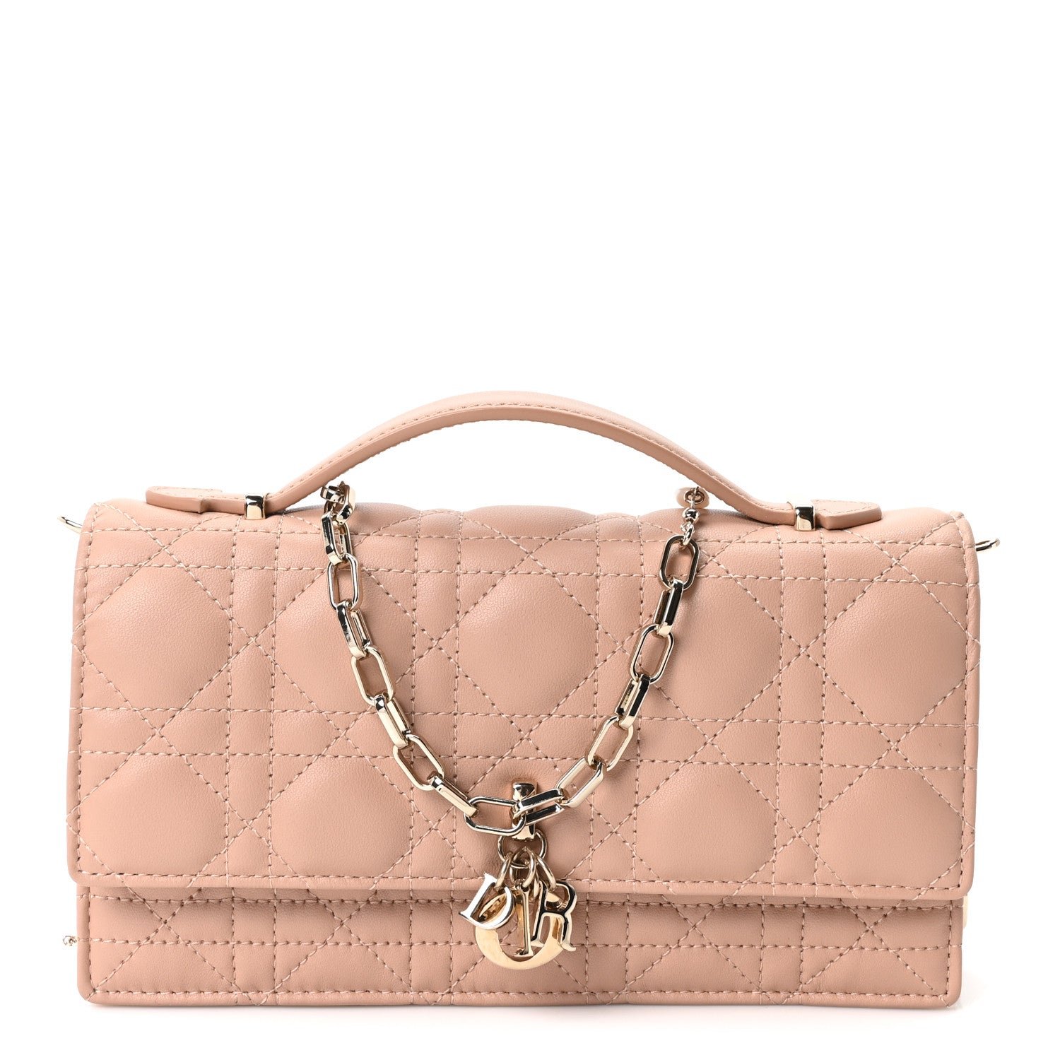 Christian Dior Lambskin Cannage Mini My Dior Bag Rose Des Vents