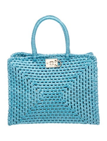 Raffia Top Handle Bag