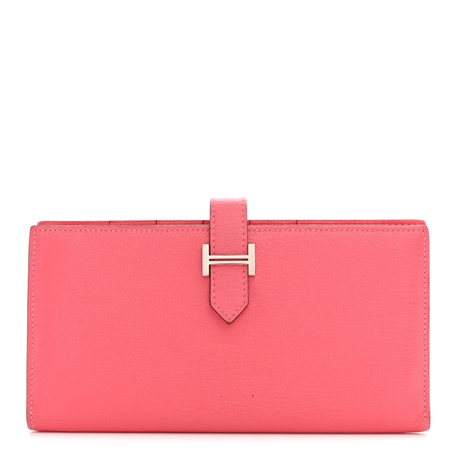 Hermes Hermes Chèvre Mysore Bearn Gusset Wallet Rose Lipstick