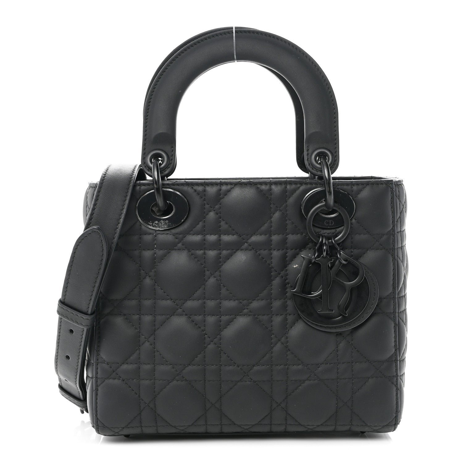 Christian Dior Ultra Matte Calfskin Cannage Small My ABCDior Lady Dior Black
