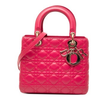 Lambskin Medium Lambskin Cannage Lady Dior