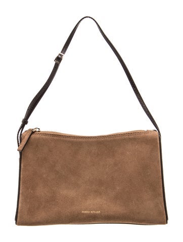 Manu Atelier Suede Top Handle Bag