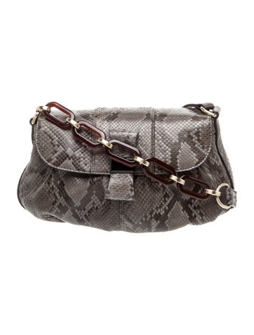 Snakeskin Messenger Bag