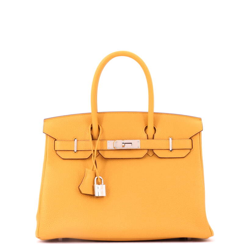 Jaune Ambre Togo Birkin 30 Palladium Hardware, 2023