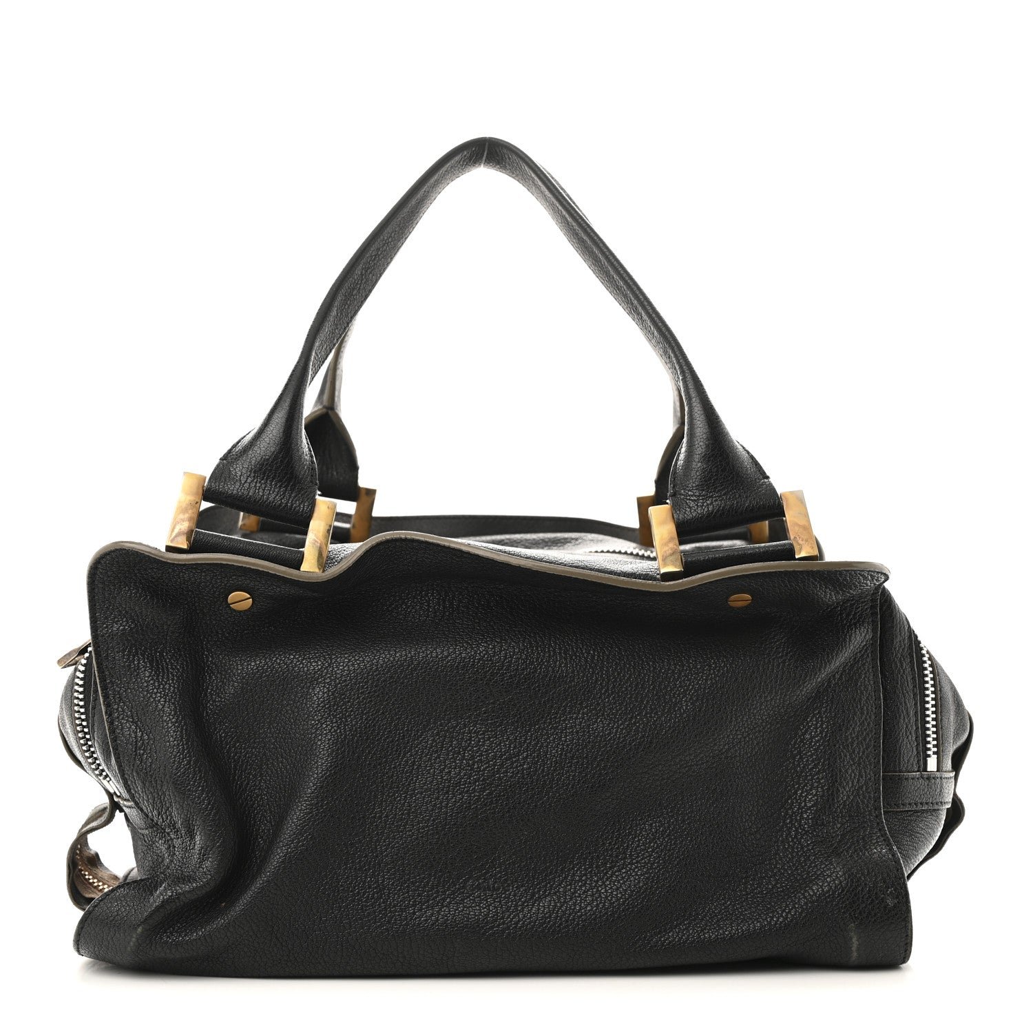 Chloe Goatskin Large Dalston Satchel Black