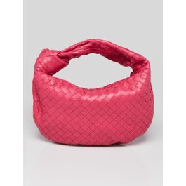 Bottega Veneta Bottega Veneta Cranberry Intrecciato Woven Nappa Leather Teen Jodie Bag
