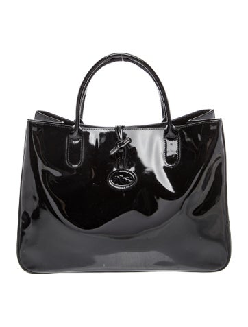 Patent Leather Top Handle Bag