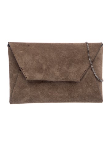 Brunello Cucinelli Suede Clutch w/ Tags