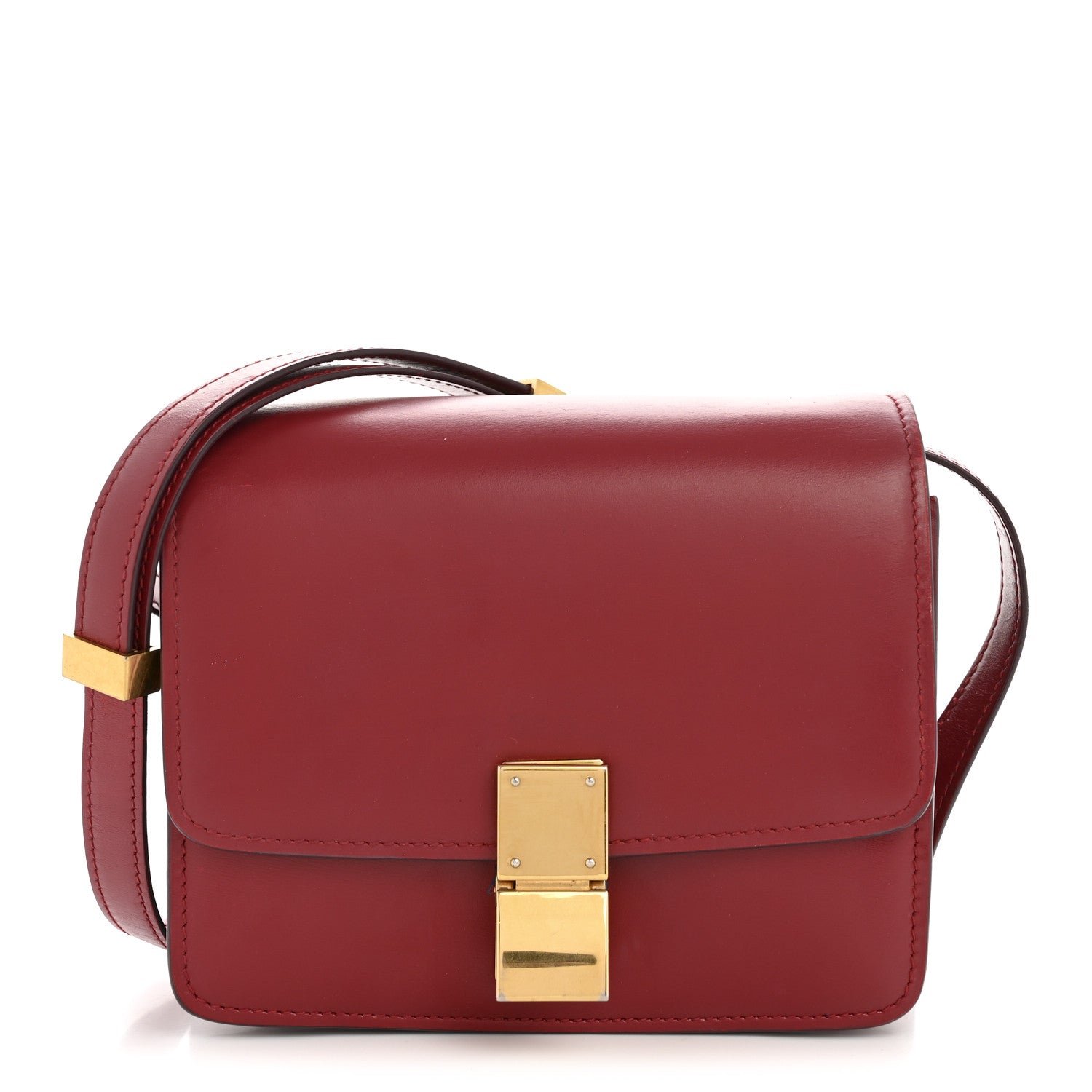 Celine Celine Box Calfskin Small Classic Box Flap Bag Red