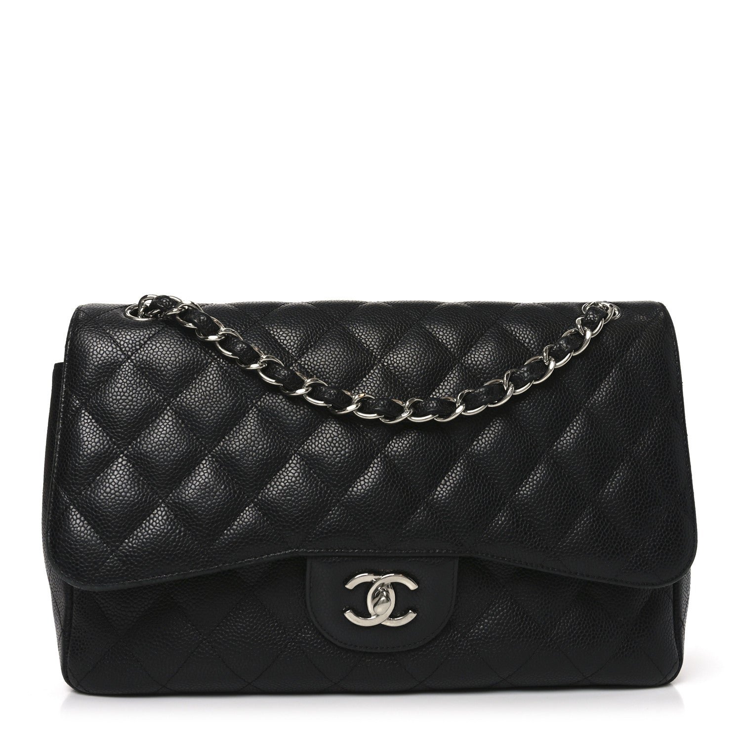 Chanel Caviar Quilted Jumbo Double Flap Black