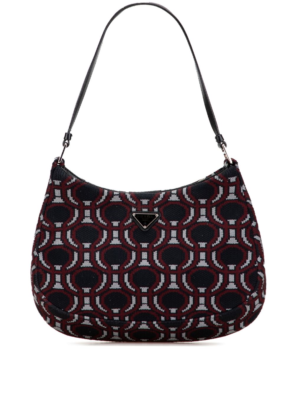 Prada 2000-2013 Jacquard Knit Cleo shoulder bag