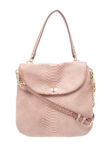 Embossed Leather Top Handle Bag