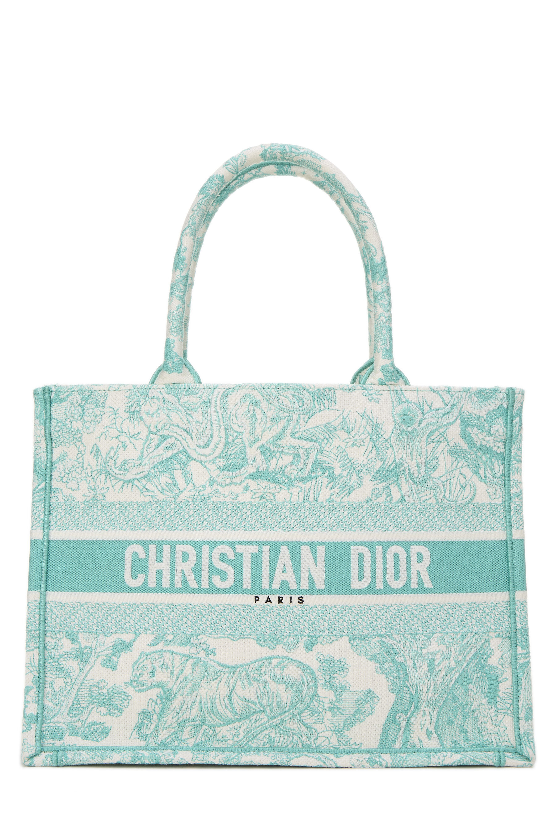 Dior Blue & White Canvas Book Tote Medium