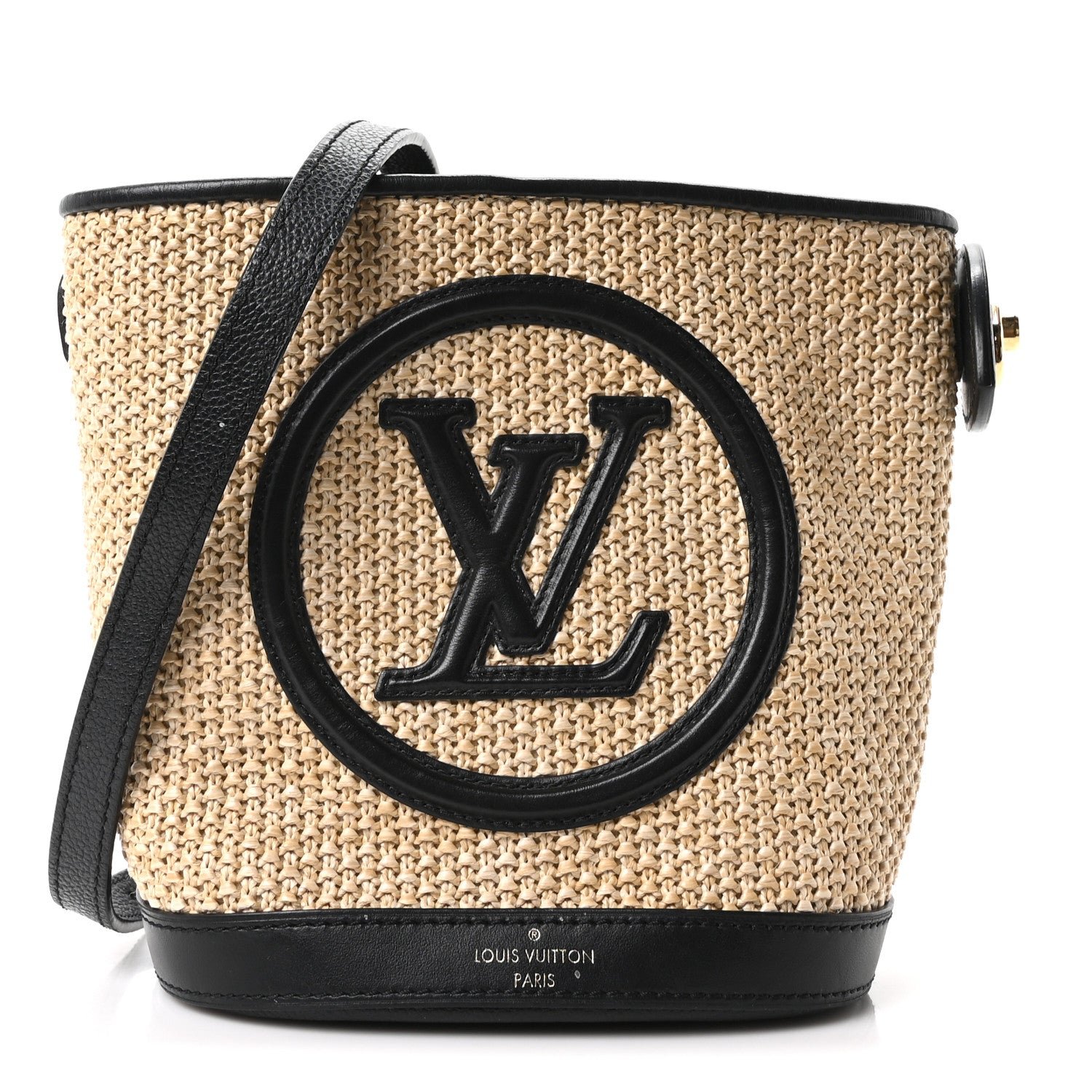 Louis Vuitton Raffia Petit Bucket Black