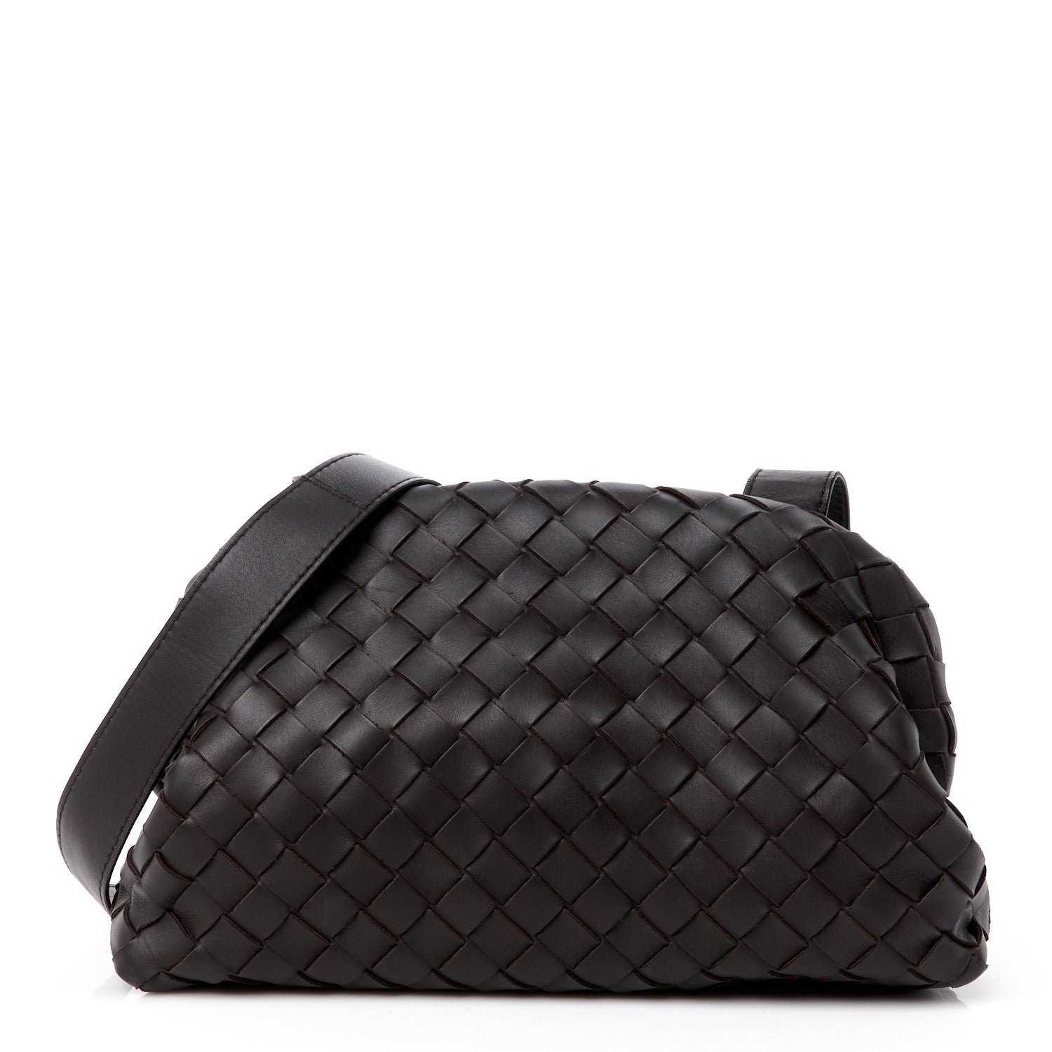 Bottega Veneta Nappa Intrecciato Pouch Shoulder Bag Brown