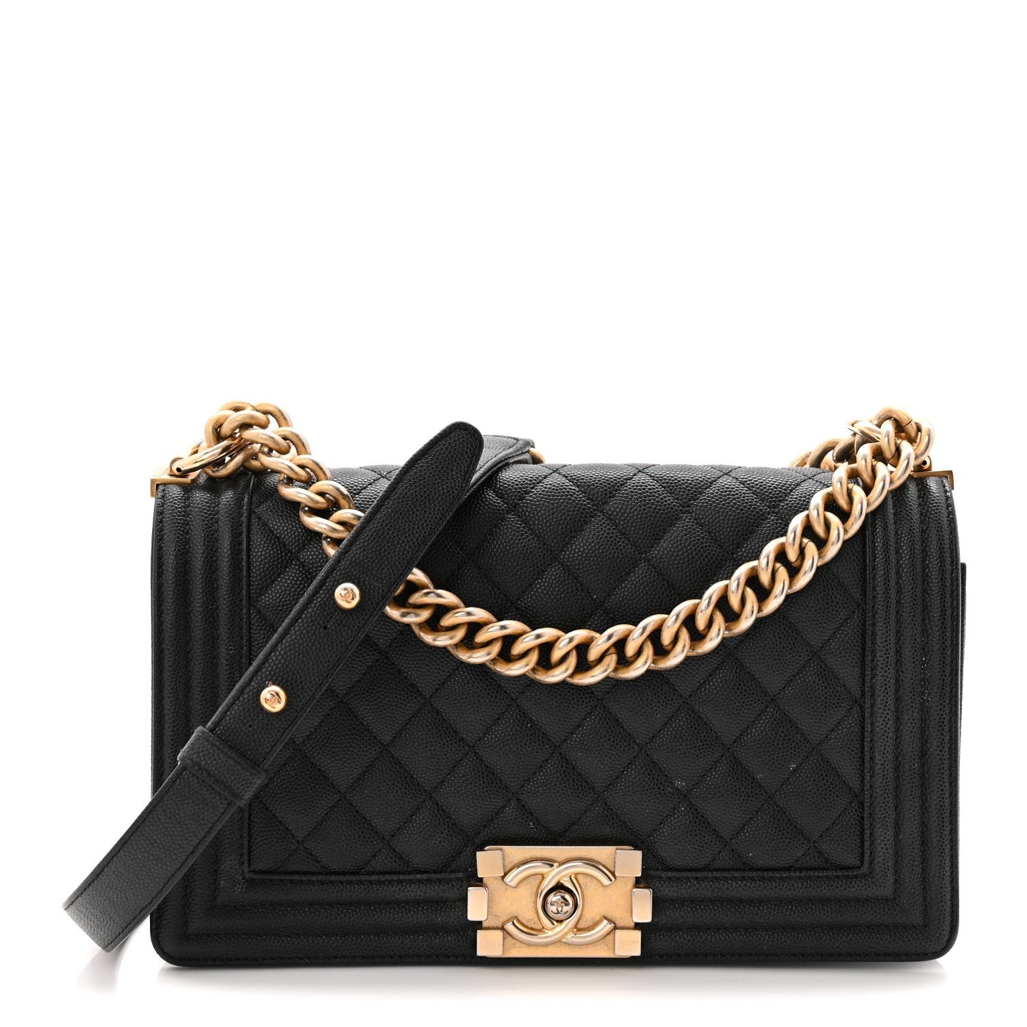 Chanel Caviar Quilted Medium Boy Flap Black