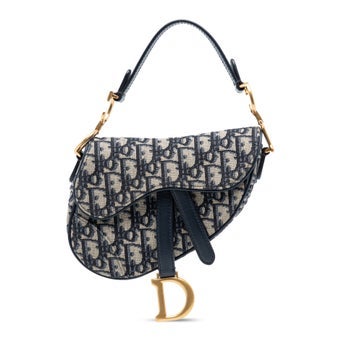 Mini Oblique Canvas Saddle Bag