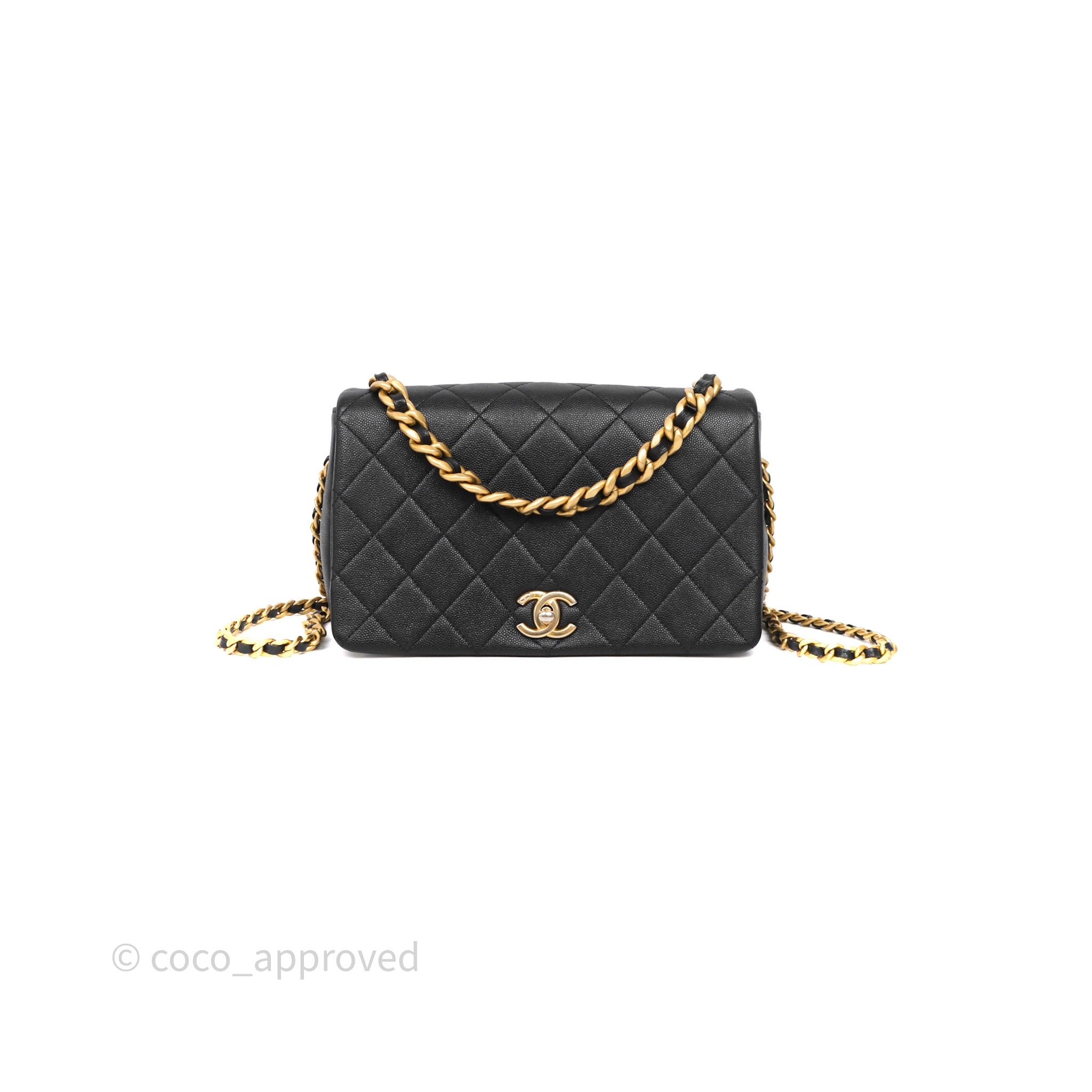 Chanel Therapy Black Flap Bag Caviar Gold Hardware