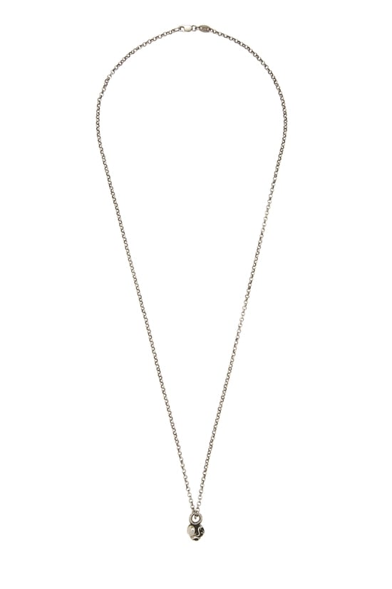 Chrome Hearts Sterling Silver Heart Stack Necklace
