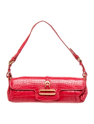 Embossed Leather Top Handle Bag
