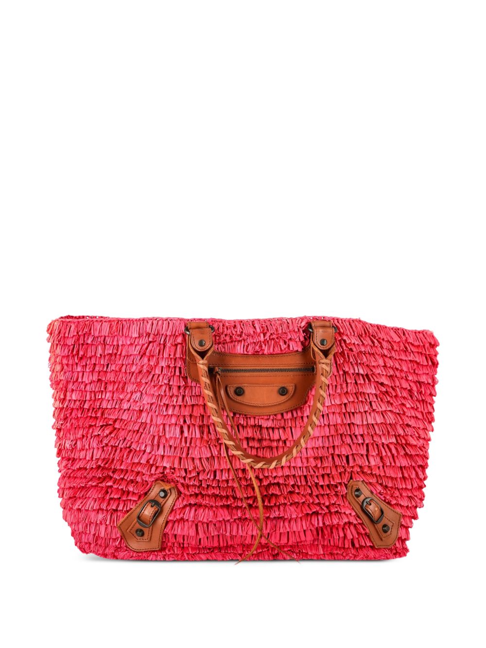woven buckle tote bag