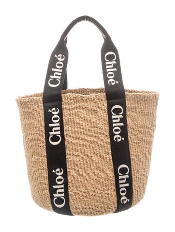 Raffia Woody Basket Bag Large