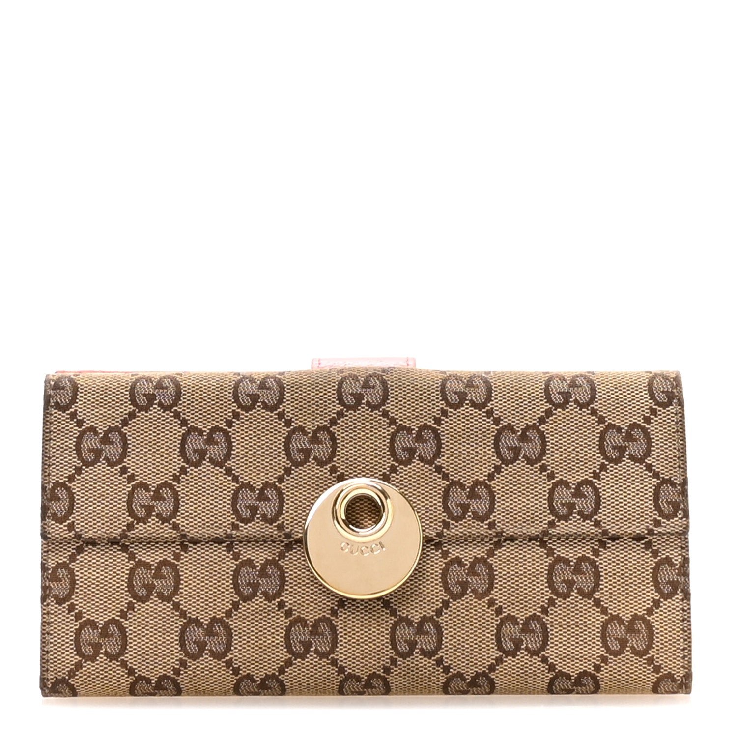 Gucci Monogram Eclipse Continental Wallet Pink