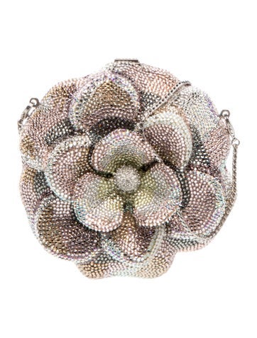 Judith Leiber Signature Couture Exquisite Magnolia Bloom Crystal Minaudière