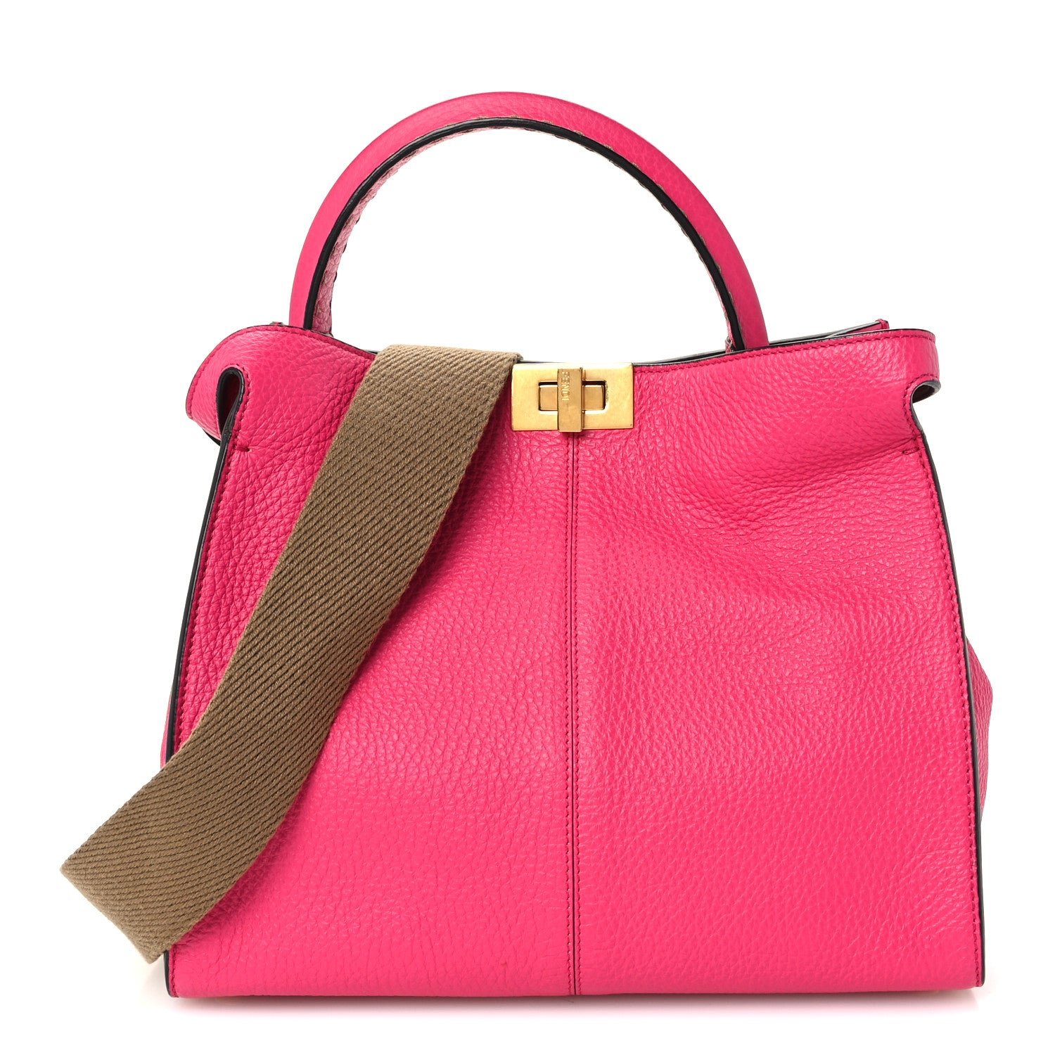 Fendi Cuoio Romano Selleria Medium Peekaboo X-Lite Fuxia