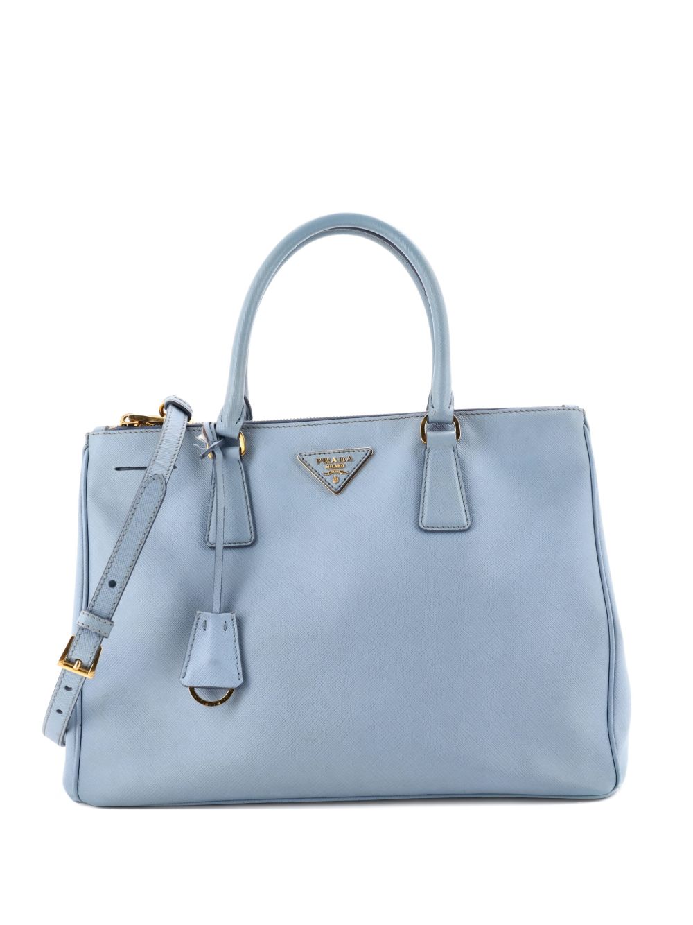 Prada Double Zip Lux Saffiano Leather Medium tote bag