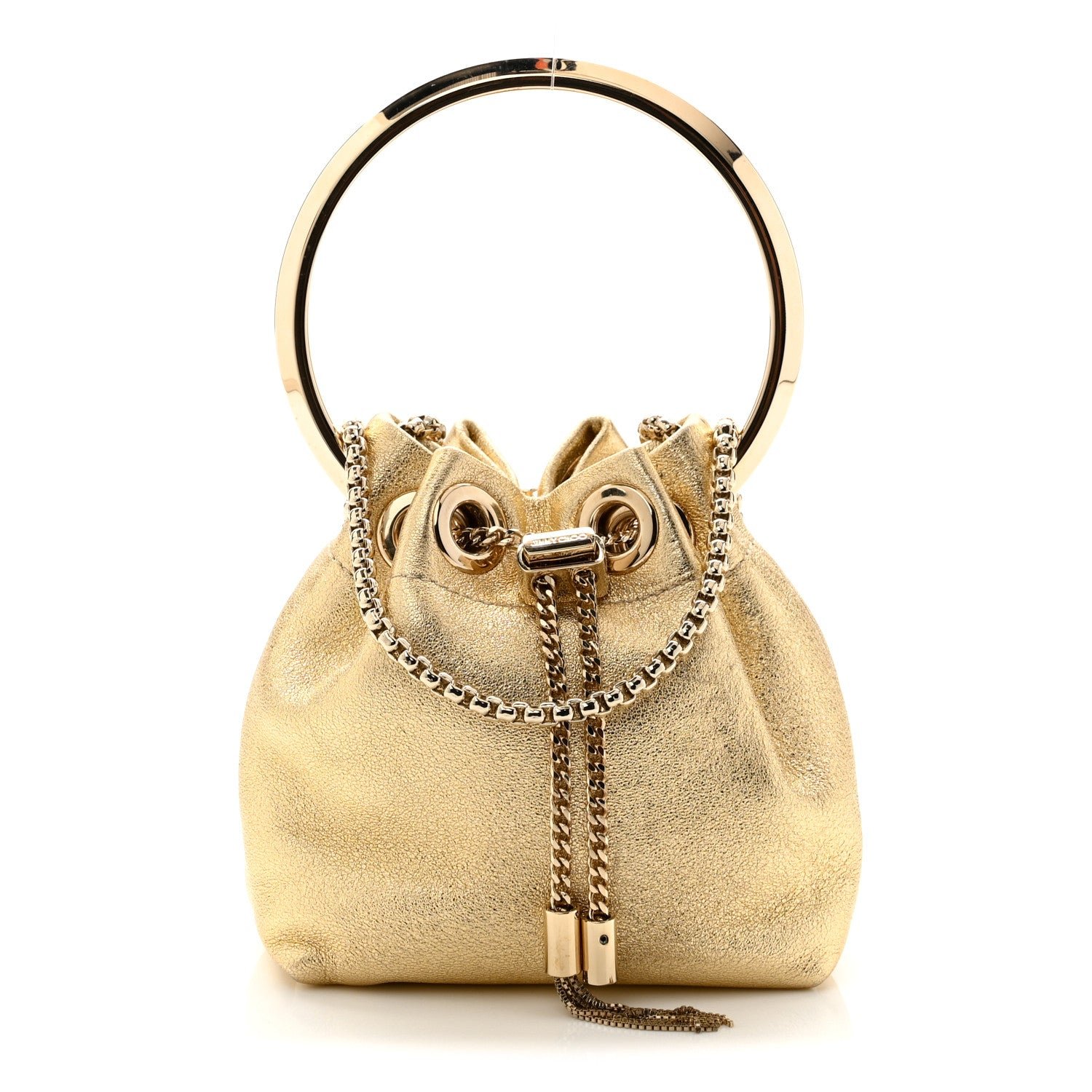 Jimmy Choo Metallic Nappa Micro Bon Bon Bag Gold
