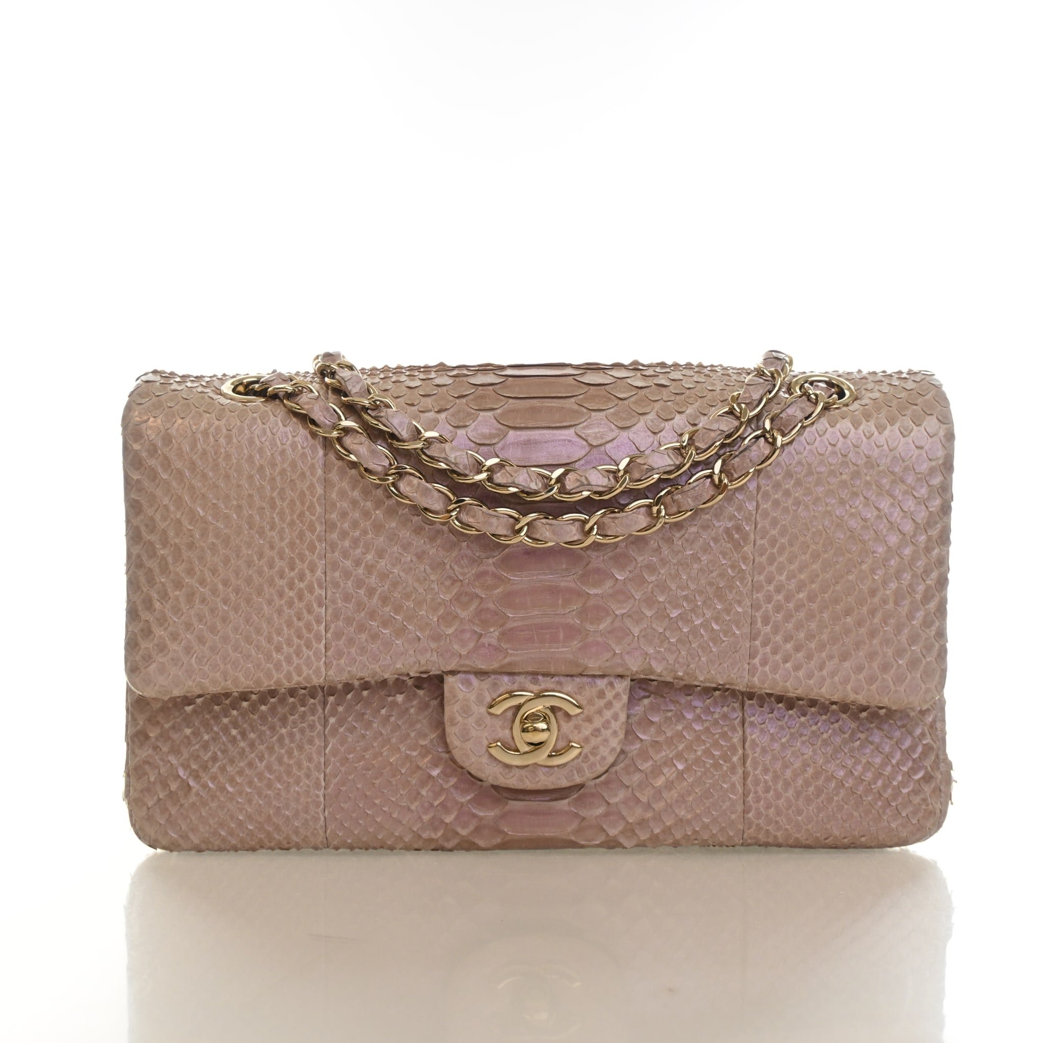 Chanel Chanel Small Python Classic Double Flap Bag