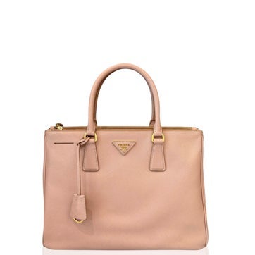 Saffiano Lux Leather Galleria Double Zip Tote