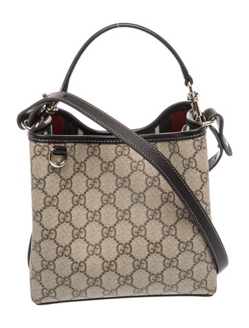 GG Supreme GG Emblem Bucket Bag Small