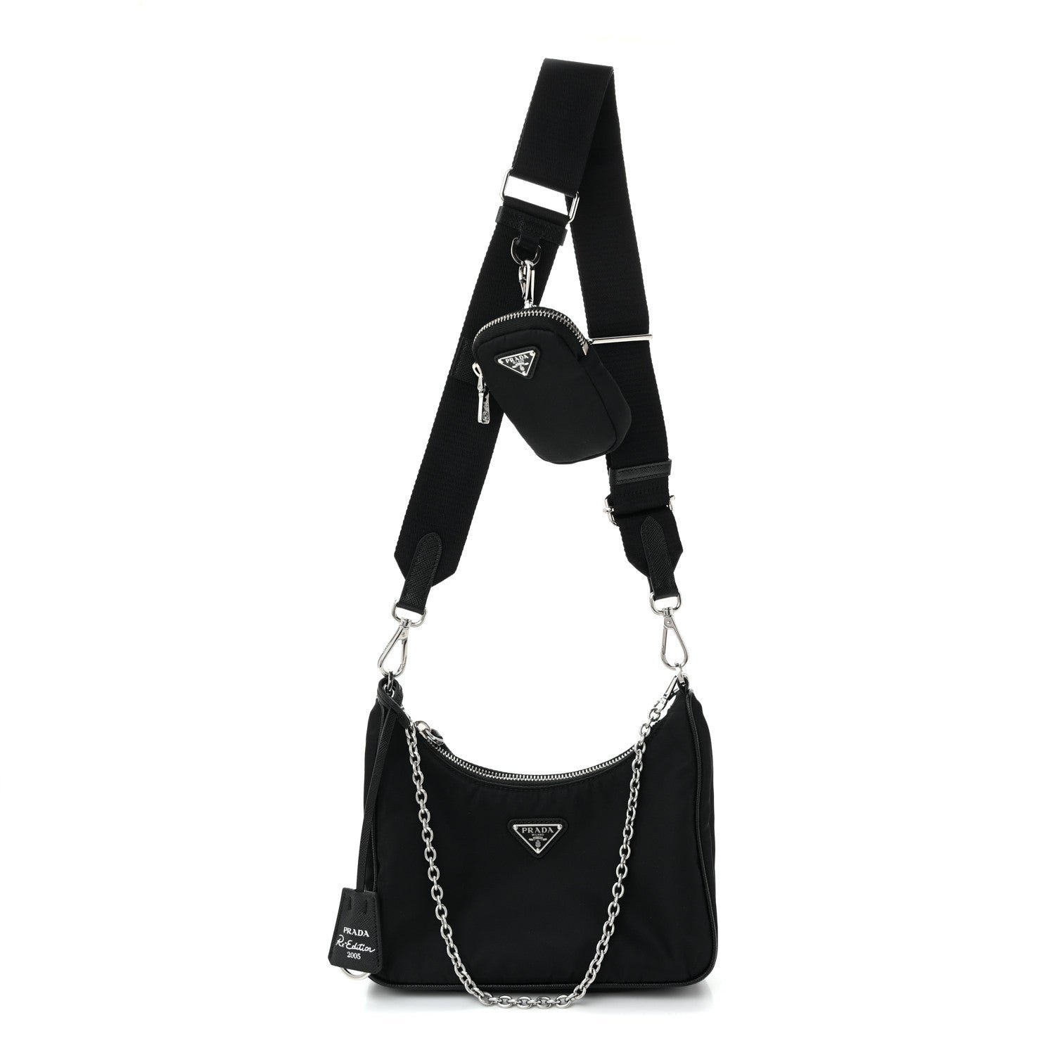 Prada Nylon Re-Edition 2005 Shoulder Bag Black