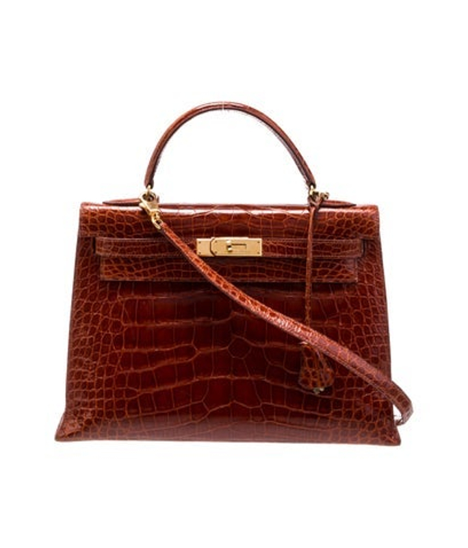 Hermes 1998 Shiny Alligator Mississippiensis Kelly Sellier 32