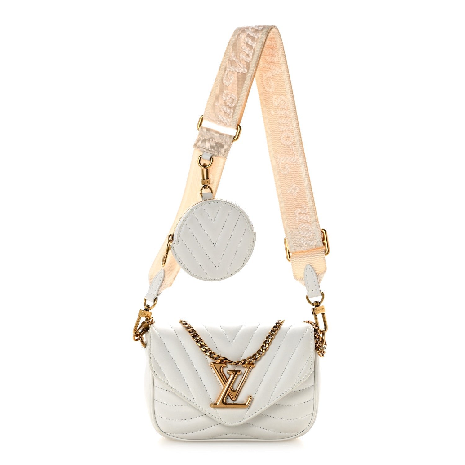 Louis Vuitton Calfskin New Wave Multi Pochette Snow