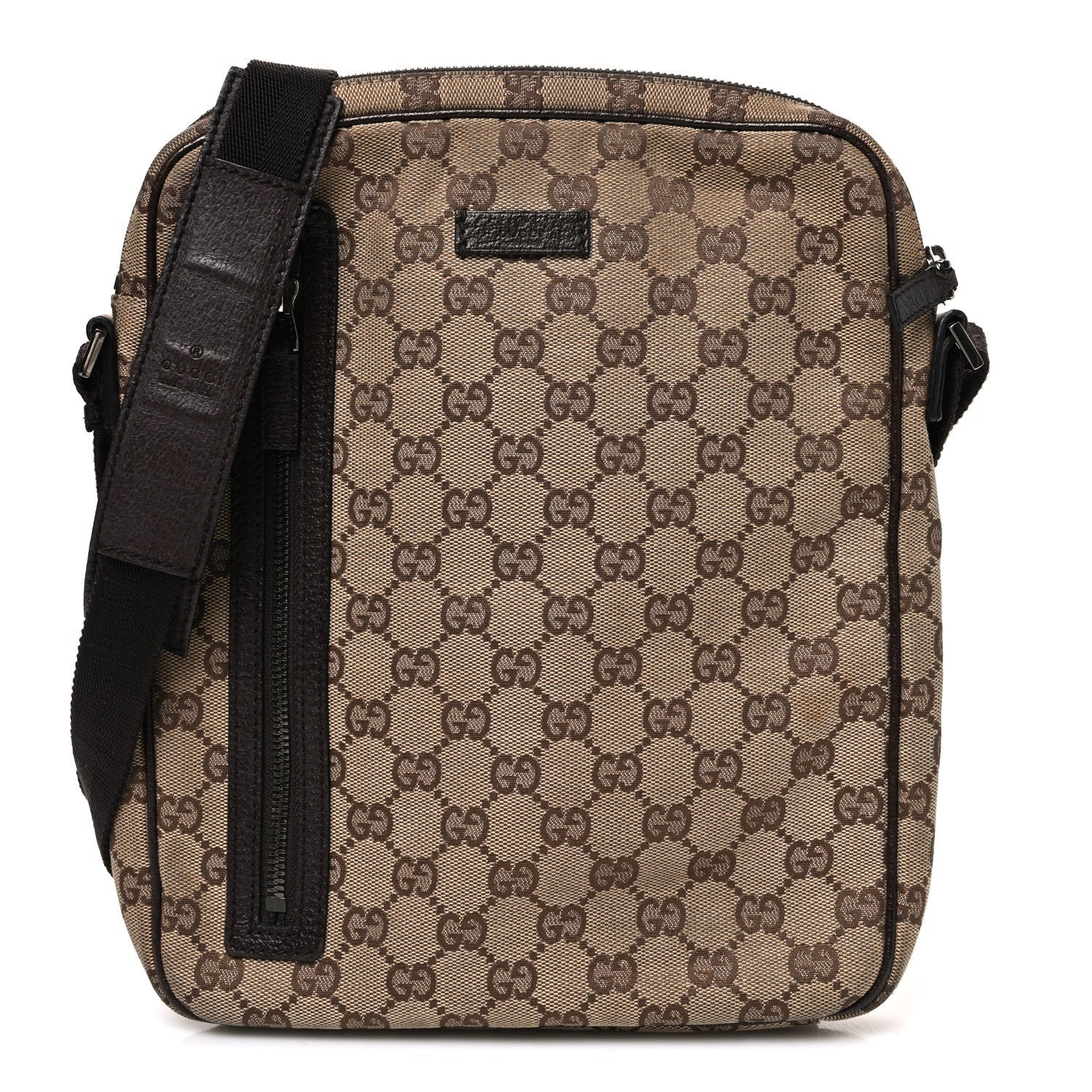 Gucci Monogram Messenger Bag Dark Brown