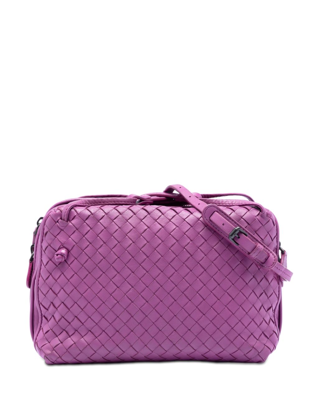 2012-2025 Nappa Intrecciato Nodini Double Zip crossbody bag