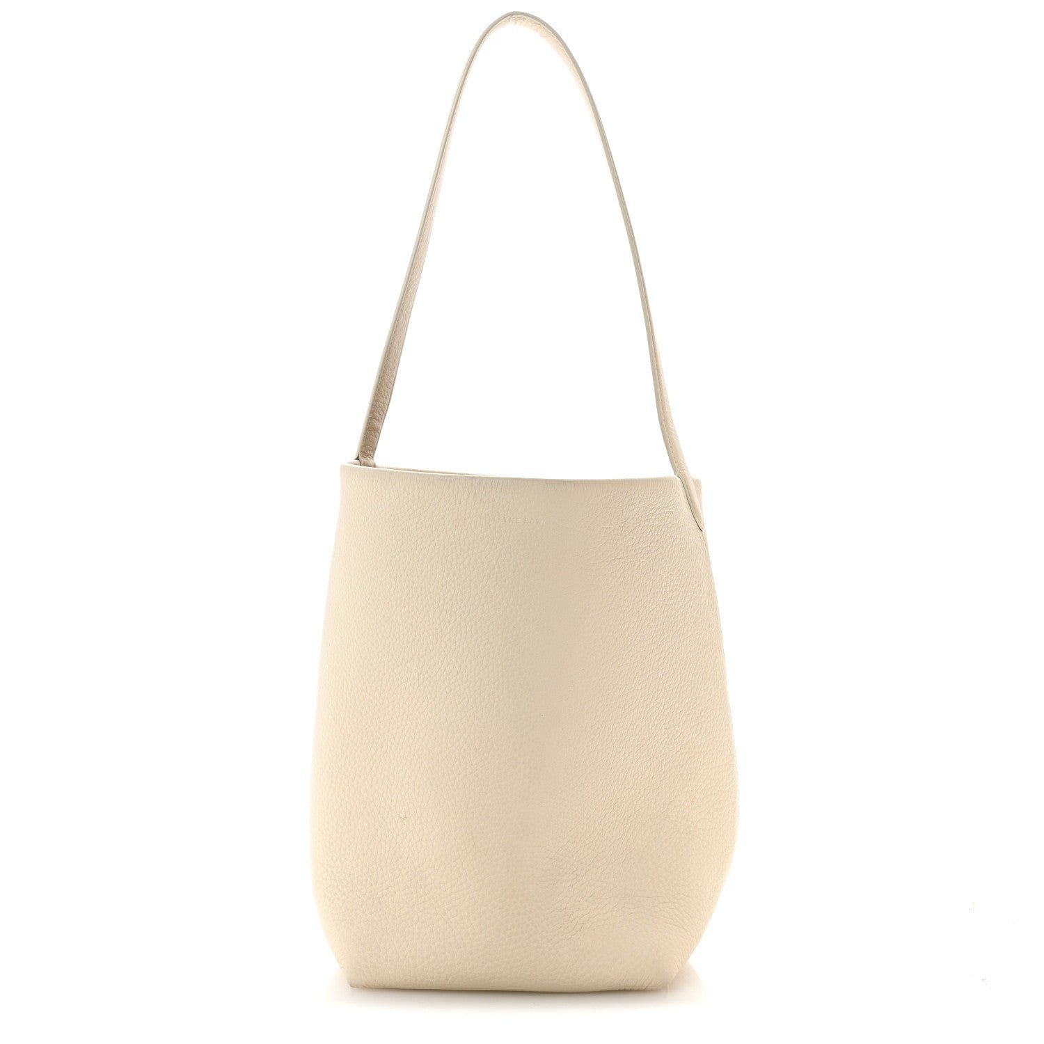 The Row Grained Calfskin Medium N/S Park Tote Ivory